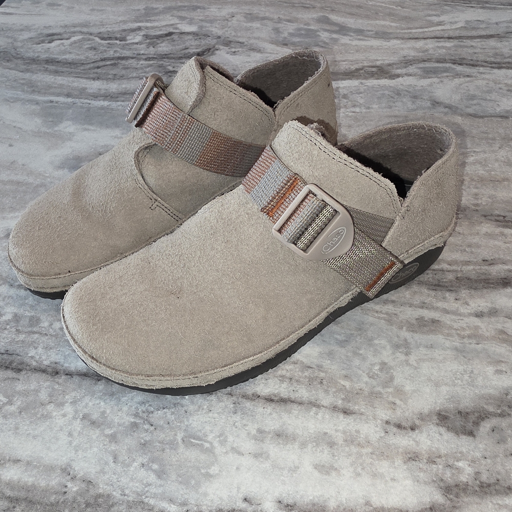 Chaco Size 7 Women's Paonia Casual Textured Leather Shoes In "Natural" Tan